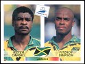 France - 1998 - Panini - France 98, World Cup - 557 - Yes - Peter Gargill And Fitzroy Simpson, Jamaica - 0